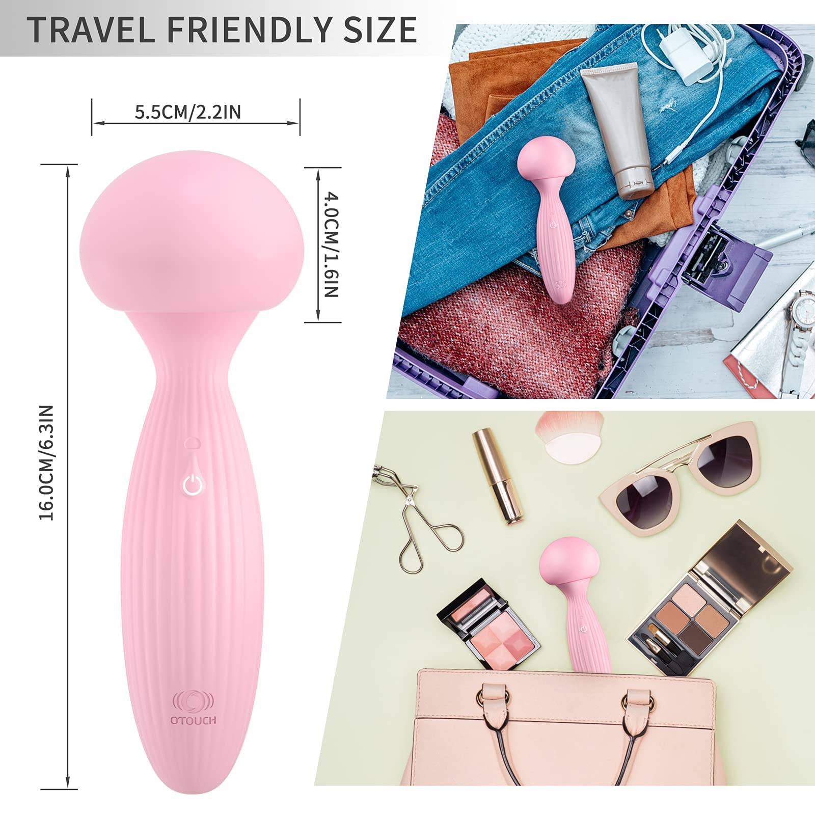 Rechargeable Handheld Wand Massager with Soft Mushroom | B2B Liquidation