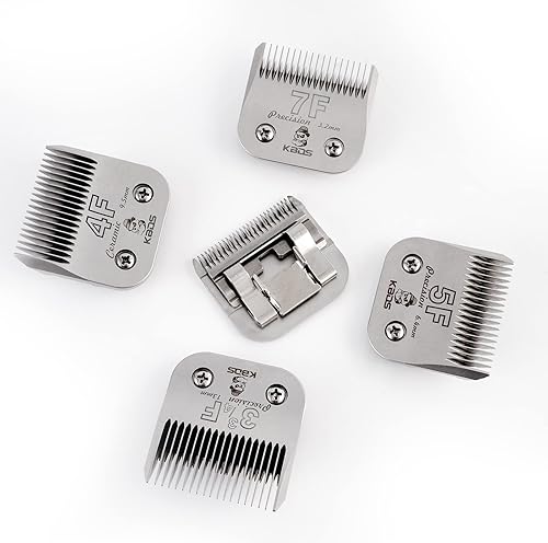 Miniatura 7 de KBDS Cuchillas de cortadora desmontables para mascotas compatibles con la mayoría de las cortadoras Andis Oster Wahl A5 hechas de acero alemán extra