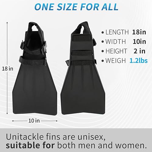 Miniatura 4 de Aletas de tubo de flotador de pesca, con hebilla ajustable resistente a la abrasión, aletas de natación, para hombres, mujeres y jóvenes, para