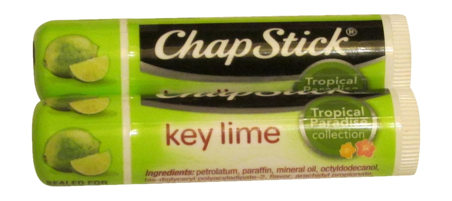 Chapstick Brand Lip Balm Key Lime Tropical Paradise Pack of 2