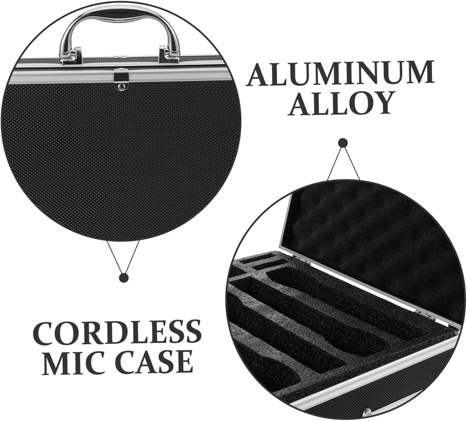Portable Microphone Holder Hard Case Microphone Bag for Outdoors Dustproof Scratch Resistant Organizer
