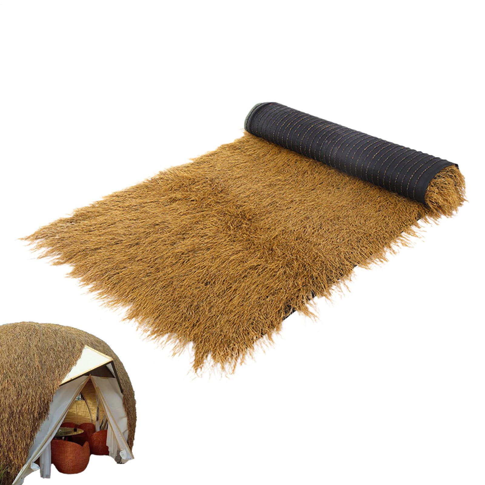 di paglia sintetica – Rotolo di paglia cieca di, decorazione | di tetti di paglia, patio in stile country, bar fattoria | accessorio affidabile per vicina alla spiaggia, prato, giardino