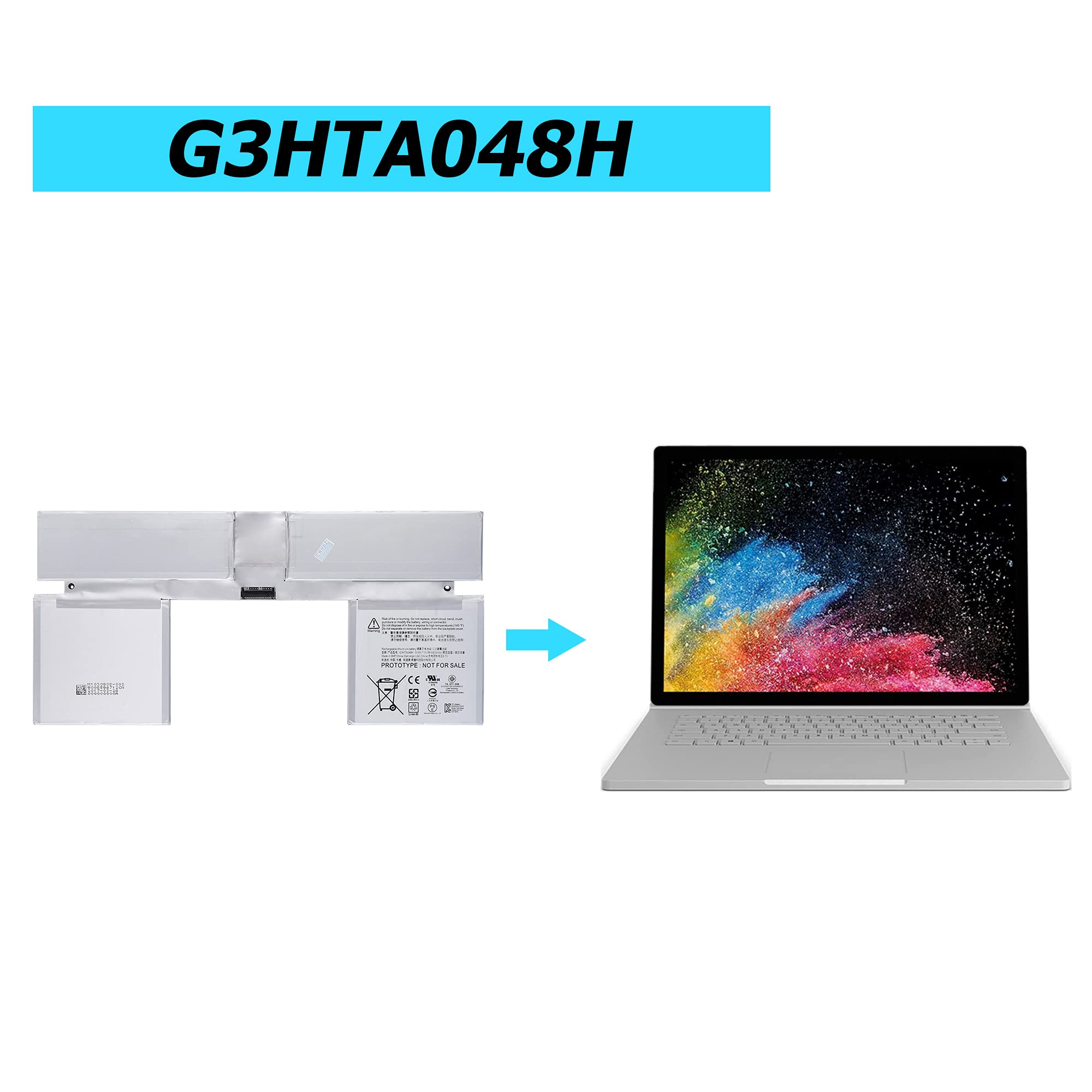 Batería Microsoft Surface BOOK 1 1703 SCREEN de alta calidad en México