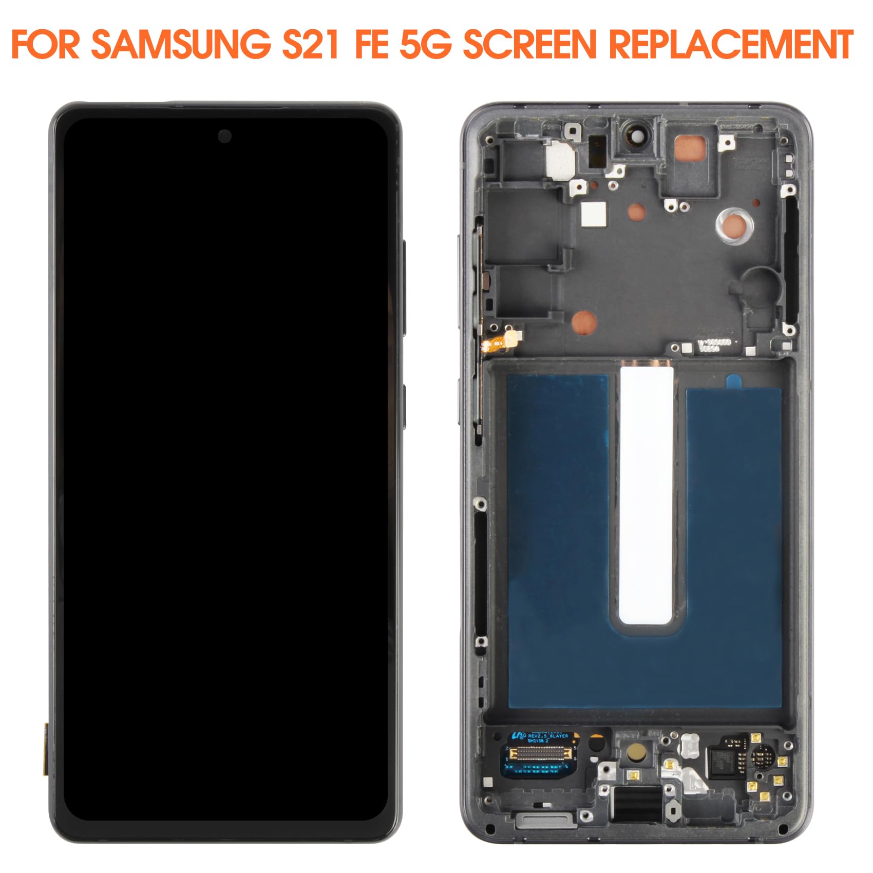 TFT Voor Samsung Galaxy S21 FE 5G Lcd scherm Vervanging Voor Samsung Galaxy S21 FE 5G SM-G990B, SM-G990B/DS, SM-G990U Display Touch Digitizer Vergadering Reparatie Onderdelen Kits Met Frame (Zwart