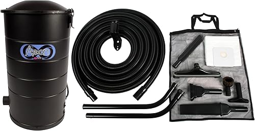Cen-Tec Systems Aeon - Aspiradora comercial HEPA de 7 galones con manguera de 50 pies y juego de accesorios, color negro