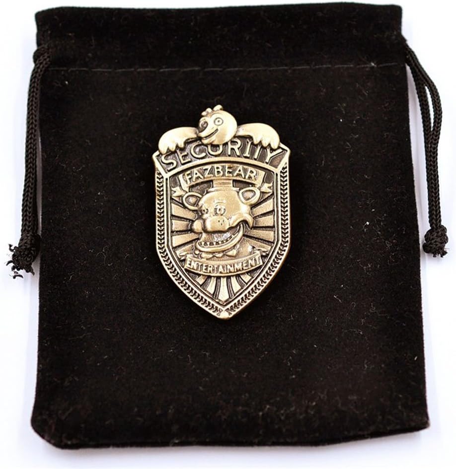 5 Nights At Freddys Fazbear Security Badge Pin (Antique Bronze)
