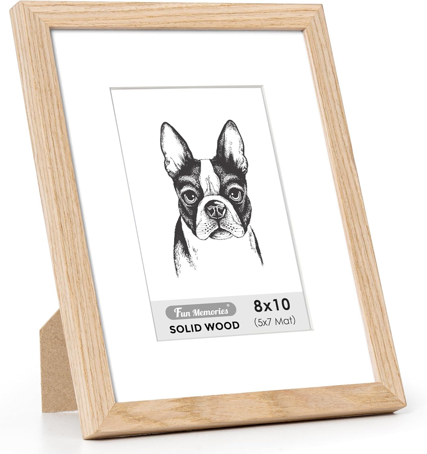 Idrese 8x10 inch Picture Frame Made of Solid Wood High Definition Glass for Table Top Display and Wall Mounting Photo Frame（Brown)