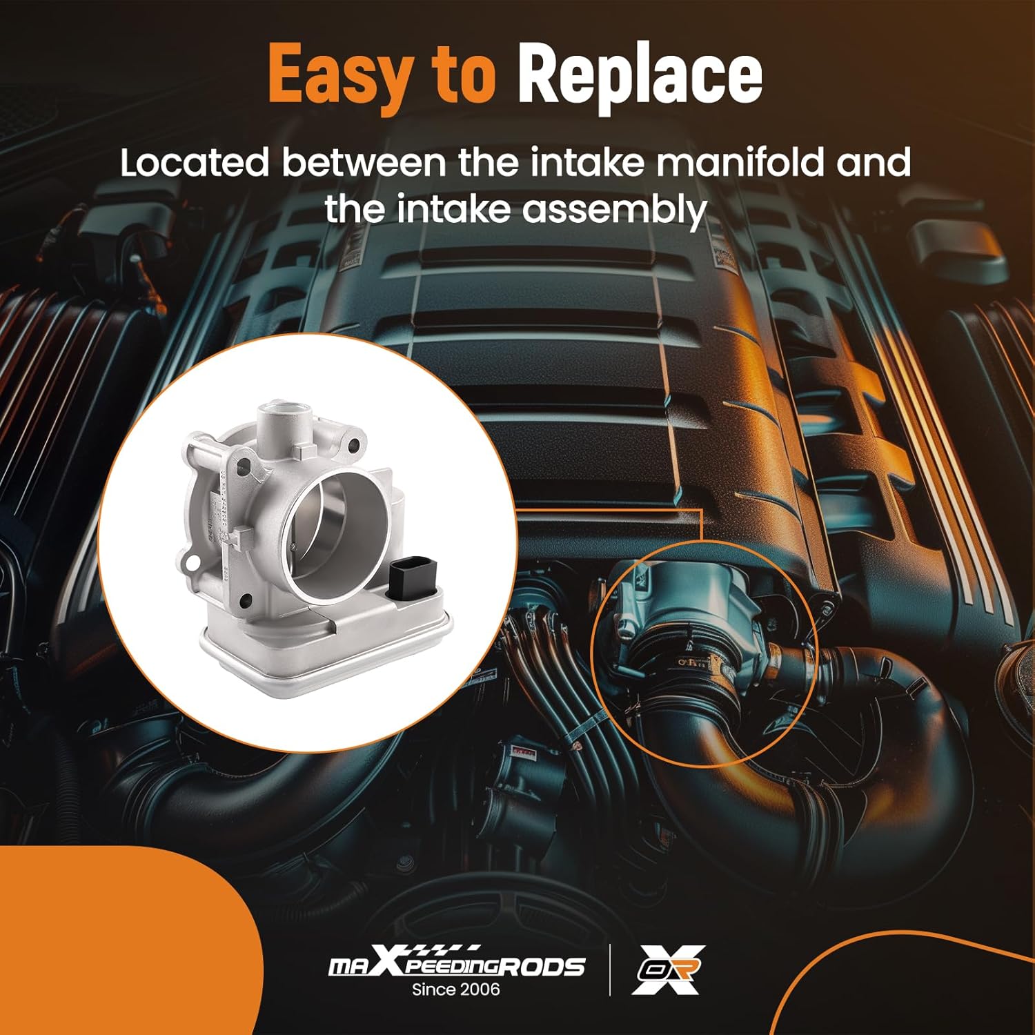 maXpeedingrods Electronic Throttle Body for Chrysler 200 2011-2014, for Dodge Avenger, Caliber, Journey, for Jeep Compass and Patriot 2007-2017, Sebring 2007-2010, 4891735AC, 4891735, 977-025