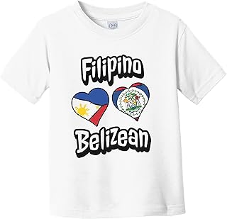 Really Awesome Shirts Filipino Belizean Flag Heart Combo Philippines Belize Infant Toddler T-Shirt