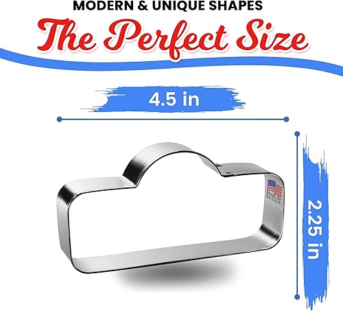 Miniatura 3 de Cortador de galletas de placa de calle de 4.5 pulgadas, fabricado en los Estados Unidos, cortador de galletas Foose de acero estañado, molde para