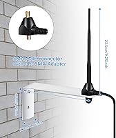 Vista 2 de Smart Gate Door Opener Antenna 433.92 MHz Long Range Receiver 10 feet Low Loss Cable Antenna Compatible with All Series Lifemaster GTO Mighty Mule