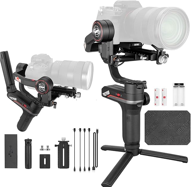 zhi yun Weebill S Gimbal Stabilizer for Mirrorless and DSLR Camera,for Canon 5DIV 5DIII EOS R Sony A7M3 A7R3 A7 III A9 Panasonic S1 GH5s Nikon Z6, 3-Axis Handheld Camera Gimbal