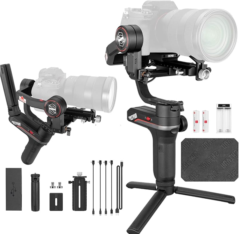 Zhi yun Weebill S Gimbal Estabilizador para cámara sin espejo y DSLR, para Canon 5DIV 5DIII EOS R Sony A7M3 A7R3 A7 III A9 Panasonic S1 GH5s Nikon Z6, cardán de cámara portátil de 3 ejes