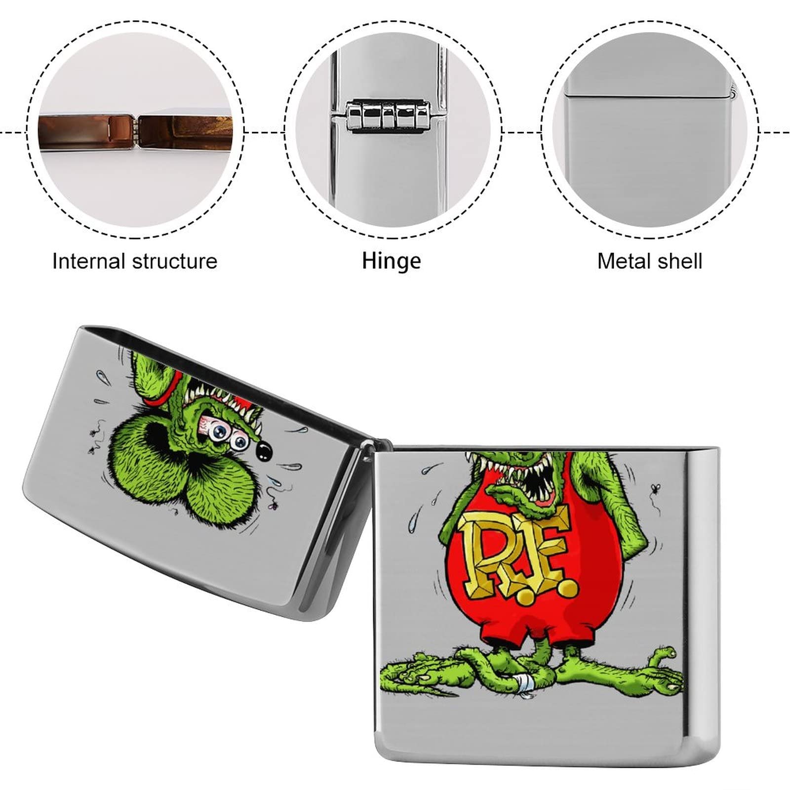 Amazon.co.jp: ライターケース Rat Fink ラットフィンク メンズ 両面