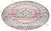 the carpet Palma – Moderner Teppich, Pflegeleicht & Langlebig, Für Wohnzimmer & Schlafzimmer, auch Wetterfest & UV-beständig für Balkon & Terrasse, Rosa, 120 cm Rund