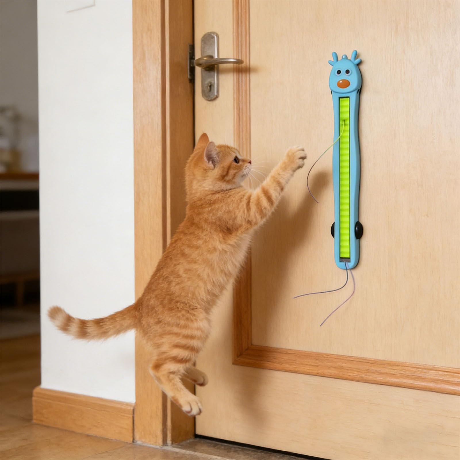 Generisch Jouet pour chat auto-mobile avec fonction de rotation automatique, design de fonctionnement silencieux pour chats actifs, divertissement en intérieur, jouet électrique à corde