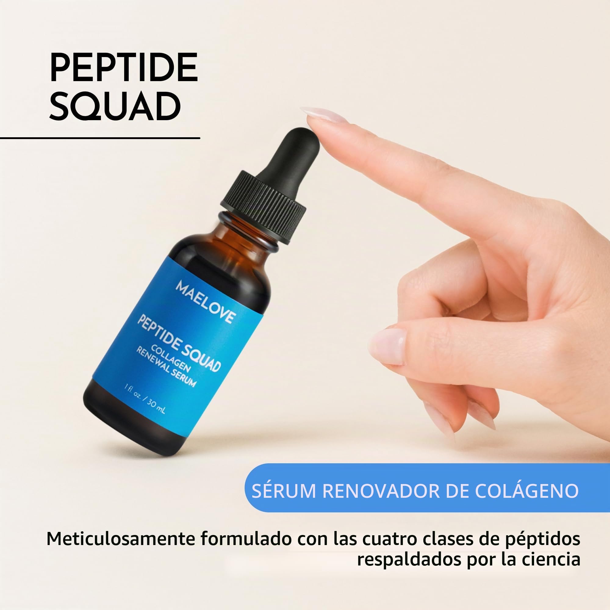 Sérum renovador de colágeno péptido, suero antienvejecimiento para la cara con péptidos de cobre, Argireline y Matrixyl 3000, suero hidratante con péptidos para arrugas, líneas finas y