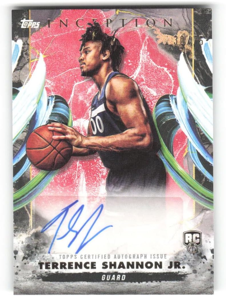 2024-25 Topps Inception Rookie Autograph Red #RA-TSJ Terrence Shannon Jr RC AUTO 30/75 Minnesota Timberwolves Basketball Trading Card