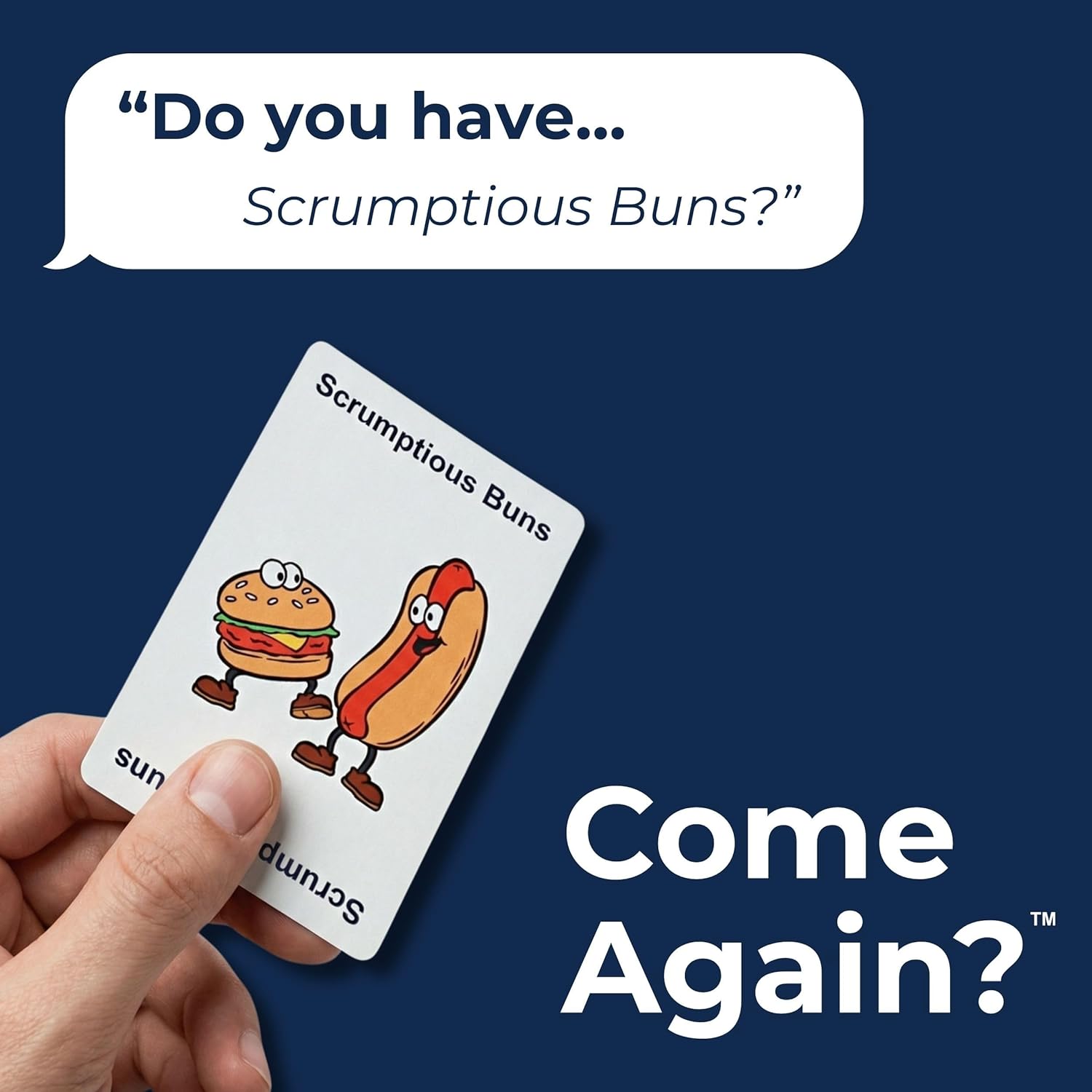 TDC Games - Come Again? Matching Card Game for Adults, Funny Party Game with Wordplay Humor, Easy-to-Learn Social Game for Game Night