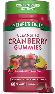 Nature's Truth Cranberry Gummies | 60 Count | Vegan, Non-GMO & Gluten Free Supplement | Cranberry Mango Flavor