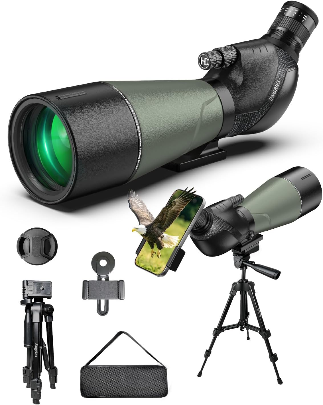 20-60x80 Spotting Scope for Birding and Hiking - Dubb