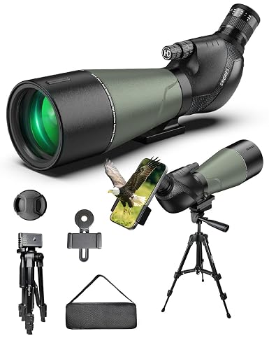 Sogries 20-60x80 Spotting Scope with Dual Focusing for Bird Watching,