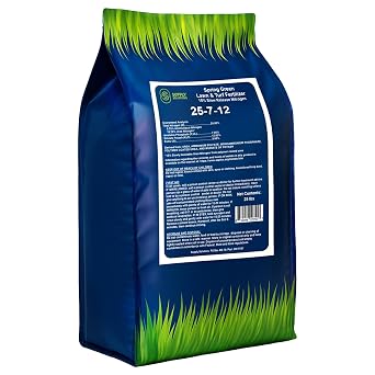 Supply Solutions 25-7-12 Lawn and Turf Fertilizer - 15% Slow Release Nitrogen Lawn Fertilizer for All Grass Types, Shrubs - Turf Builder Plant Food Covers 6,250 sq.ft 25lbs