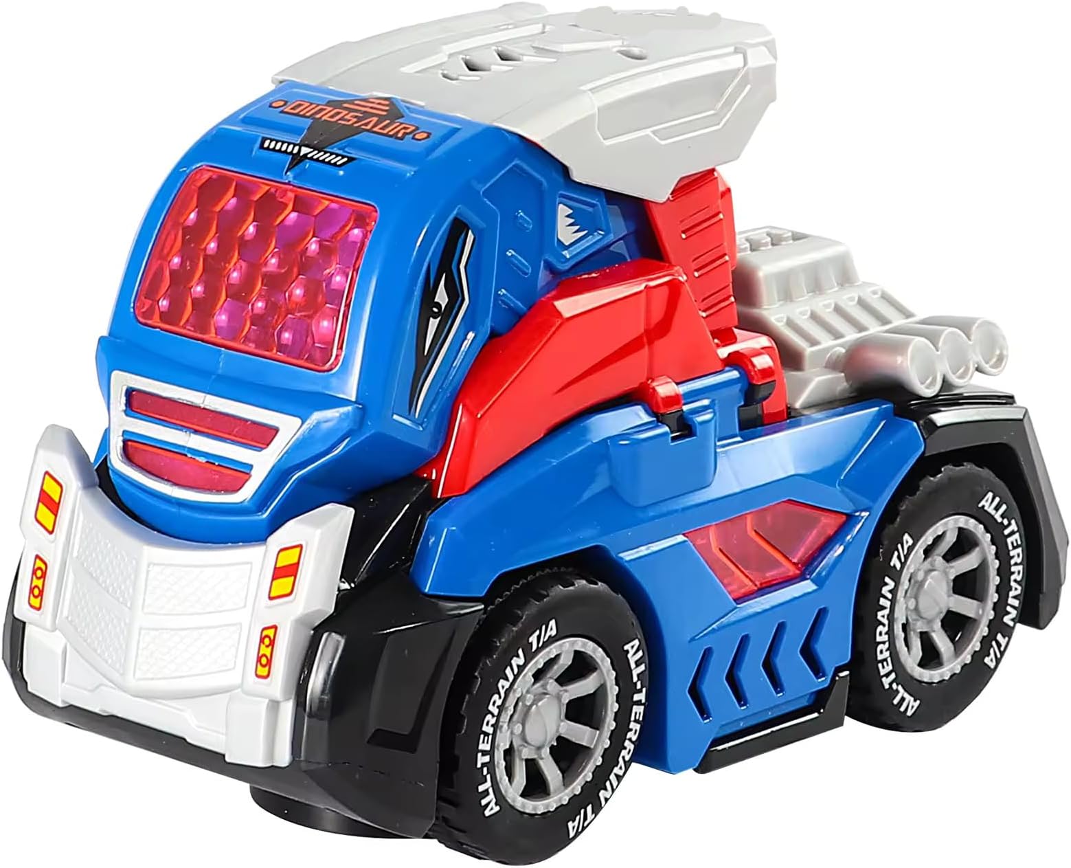 Deformation Dinosaur Robot Car Vehicle Toy for Kids|Boys|Girls with Light & Music and Bump & go Action (Color-Multi).