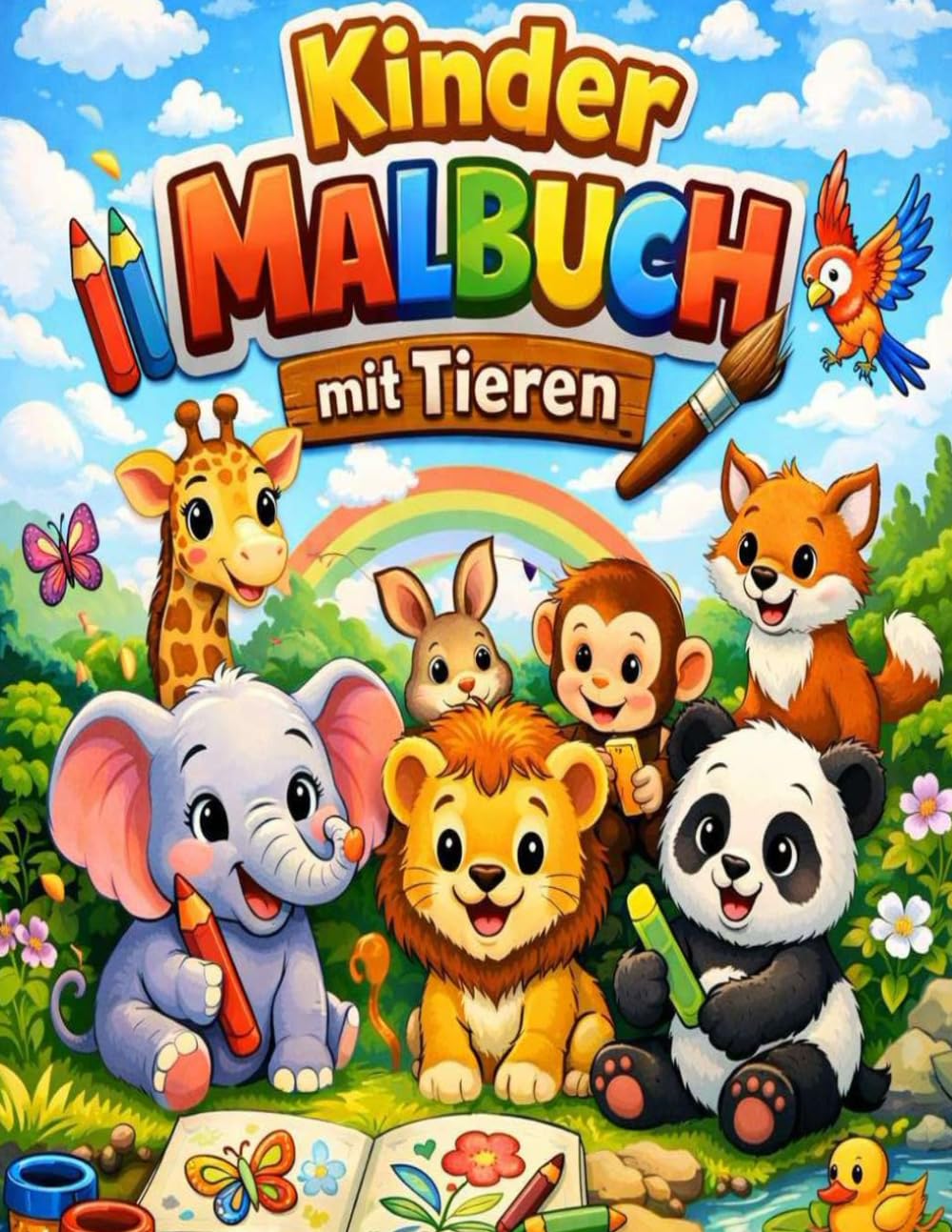 Kinder Malbuch mit Tieren