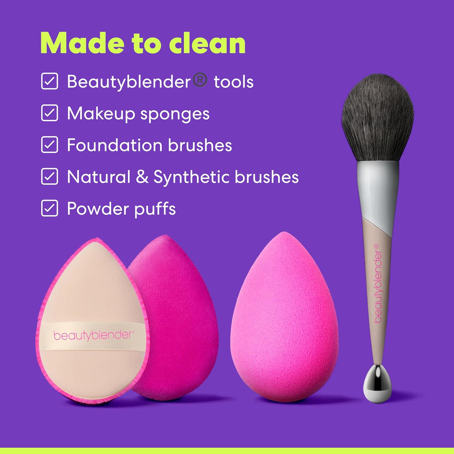 Beautyblender Blendercleanser Tool Scrub Solid Cleanser – Lavender Makeup Sponge & Brush Cleansing Bar – Hand, Sponge, and Brush Cleanser, Removes Makeup & Buildup, Travel-Friendly, 1 oz - Image 5