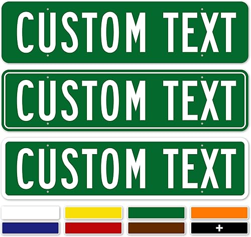 Miniatura 10 de My Sign Center - Letrero de calle personalizado, 8 colores, opción reflectante, montaje de 4 x 18 pulgadas, grueso libre de óxido, fabricado en