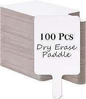 Seajan 100 Pack Double-Sided Dry Erase Auction Bidding Paddles - Reusable Voting Boards for Meetings, School, Events (11x6")