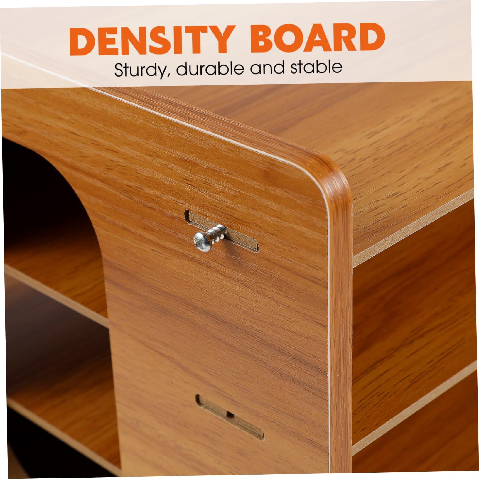 DOITOOL Organizador de Bandejas de Papel de 4 Capas en Madera | Diseño Vertical Marco, Estructura de Clasificación, Estable y Compacto para Escritorio y Hogar
