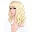 VCKOVCKO Blonde Pastel Wavy Wig With Air Bangs Women Short Wavy Light Blonde for Cosplay Party Bob Style Pastel Bob Synthetic Cosplay Wig for Girl(12, Blonde)