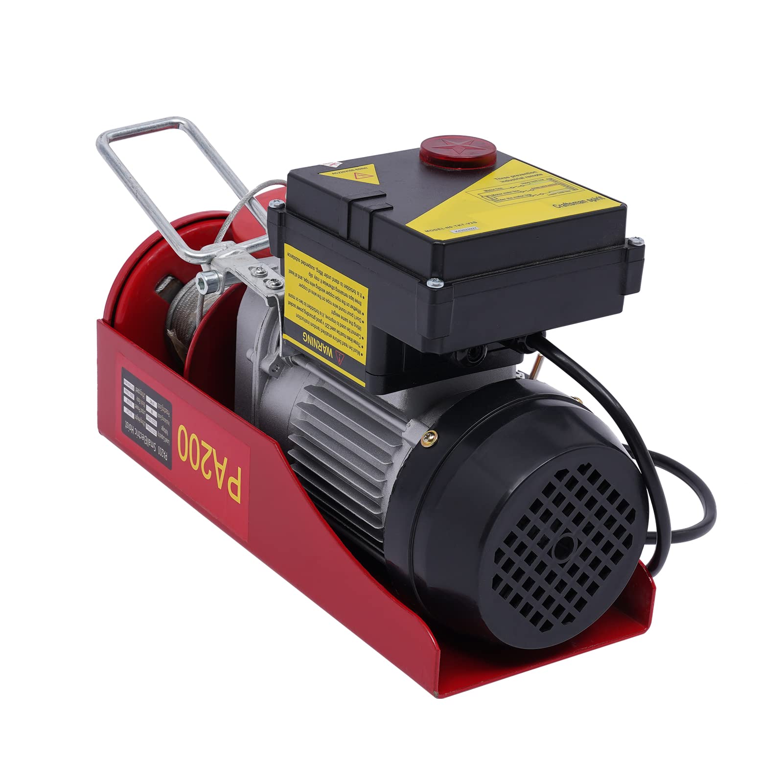Verricello elettrico da 510 W, 100/200 kg, 10 M/min velocità di sollevamento, paranco a catena con telecomando, per fabbriche, banchine, magazzini, logistica