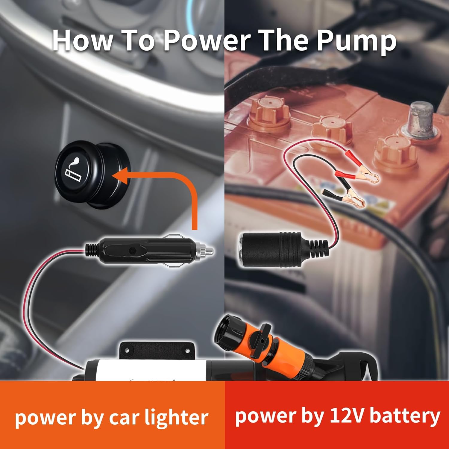RV Macerator Pump 12V DC, for Trailer Waste Water Dumping, Portable and Quick Release Waste Pump, for Marine/RV/Campers