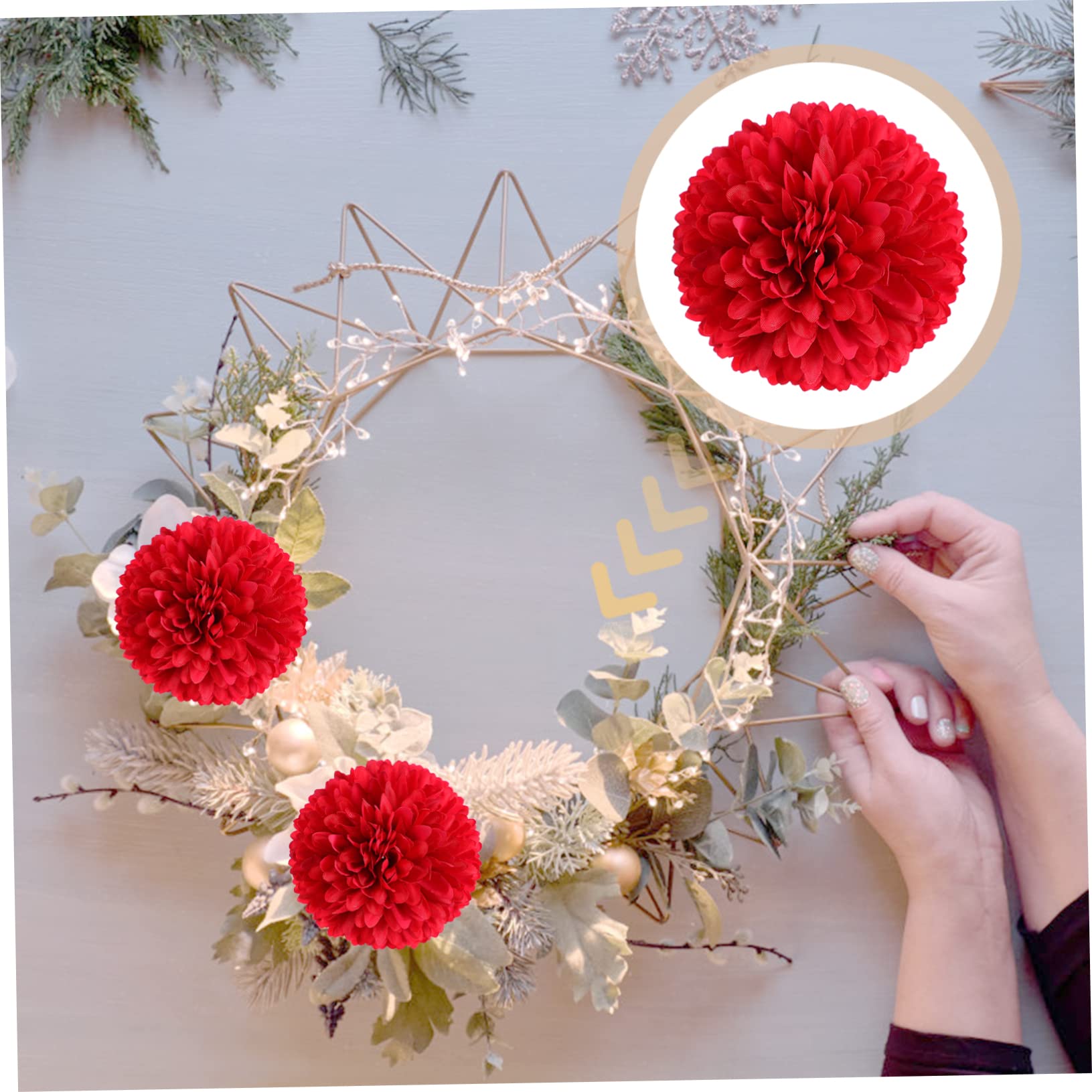 Cabilock 2 Sets Blumenarrangement-Ornamente Künstliche Blumen Blumenstrauß Simulation Chrysanthemen Blumendekor Zubehör Für Hochzeitsfotografie Requisiten 50 Stück * 2
