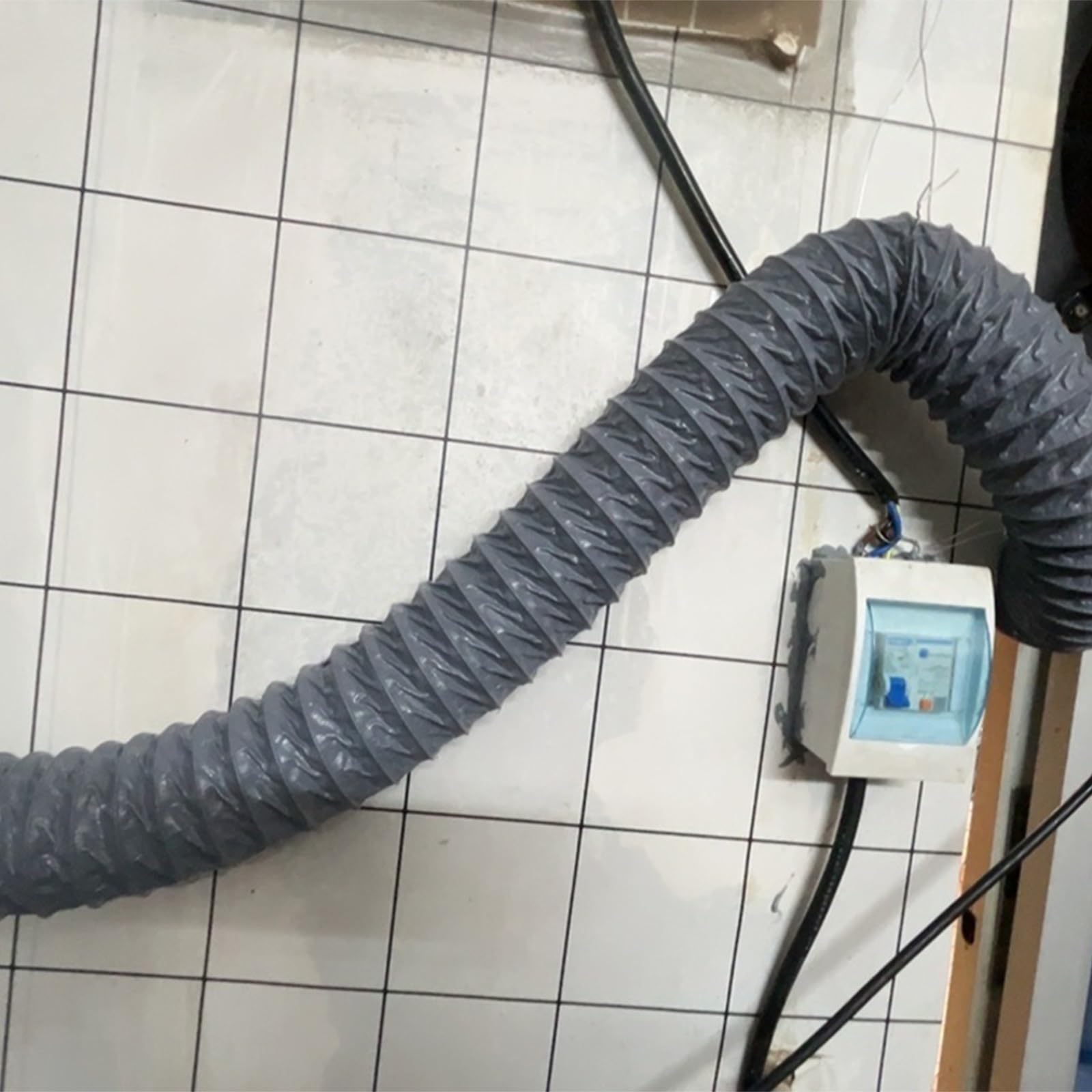 IBOWZ Tubo Flessibile di Scarico per Ventilazione in Nylon Tubo Flessibile Flessibile per condotti dell'Aria robusti per cappe di Saldatura e aspirazione di fumi da altoforno
