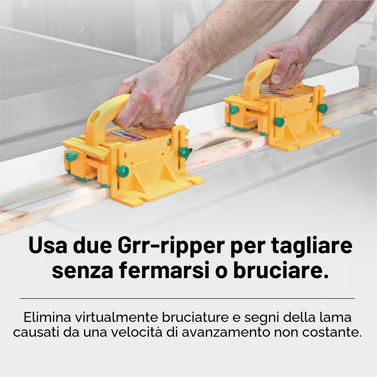 GRR-RIPPER 3D Pushblock per sega da banco, banchi sega, seghe a nastro e jointers Microjig