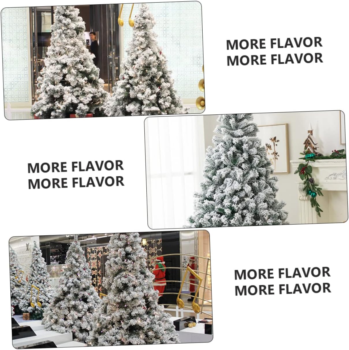 1Pc Snow Flocked Artificial Christmas Tree Ornament White Faux Xmas Tree Decoration for Home Office Party Use Classic Holiday Decor with Dense Snow Tips