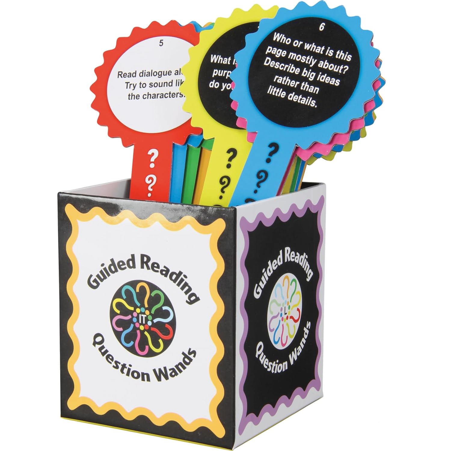 Really Good Stuff Reading Comprehension Guided Reading Question Wands - 30 Wands - Literacy Activity, Educational, Classroom Must Haves
