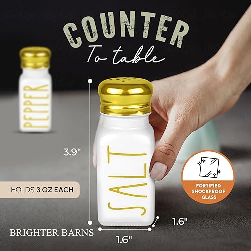 Miniatura 40 de Brighter Barns - Juego de saleros y pimenteros morados, decoración moderna y accesorios de cocina de granja, bonito juego de sal y pimienta, Púrpura