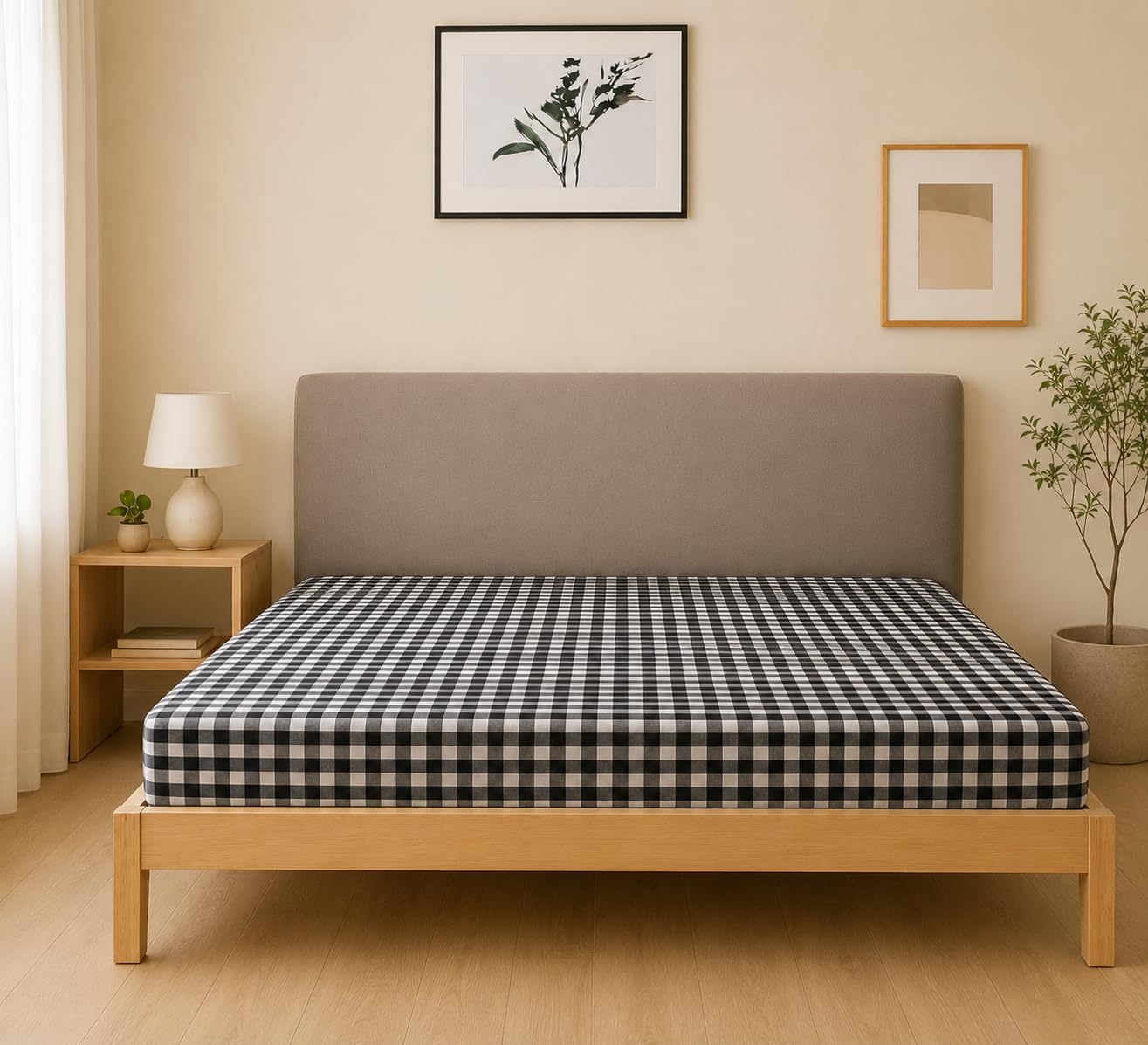 Premium Fabric Quality Cotton Mattress Queen Size Bed Cover with Zip | 72x48x6 Inche Or 4x6ft. | Multicolor Gadda Cover (REDYellowDabbi, 72X48X6) (Full)-image-9