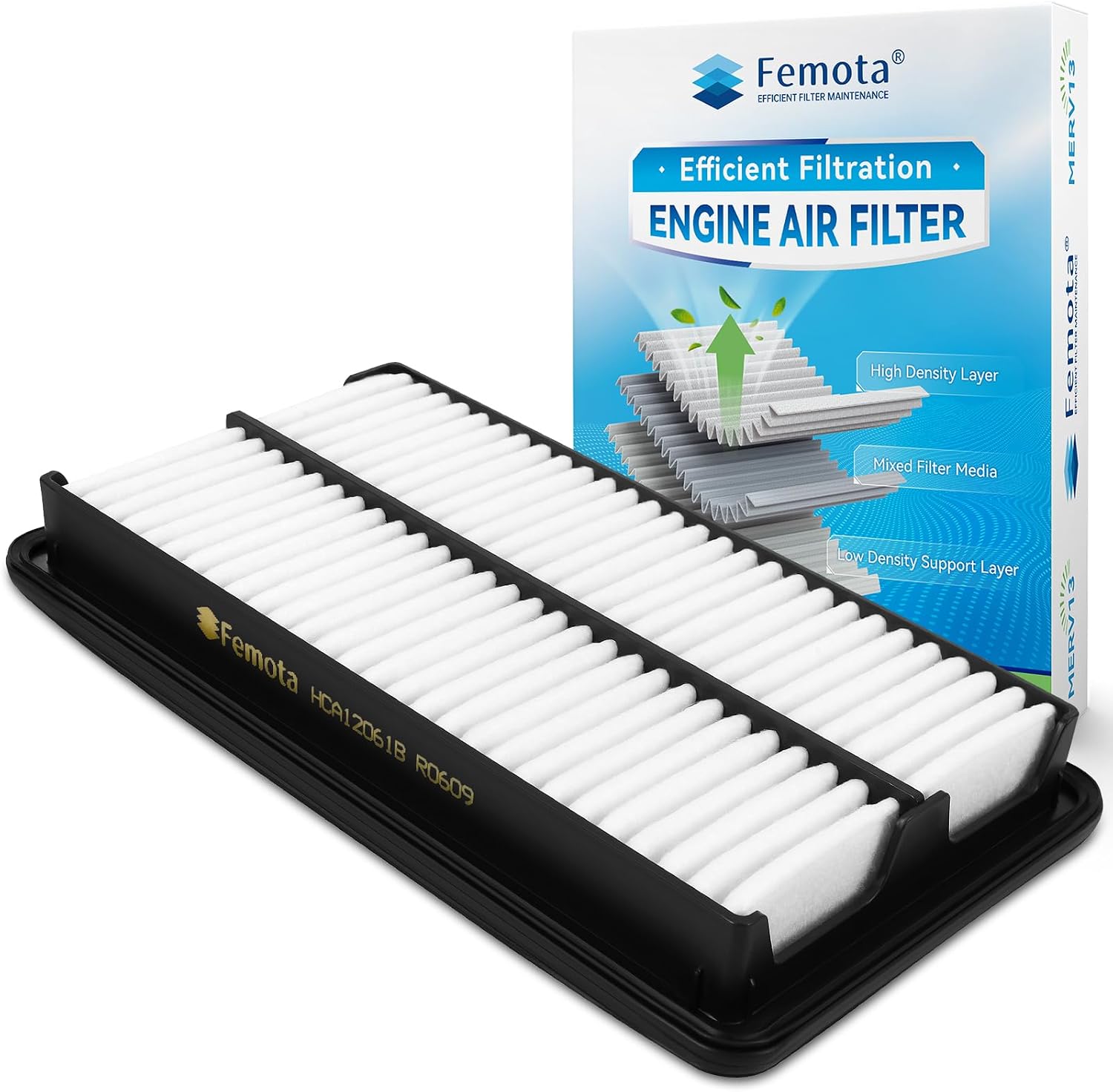 Femota CA12050 Engine Air Filter - Replacement For Honda Civic & CR-V 1.5L Turbo (2016-2021)
