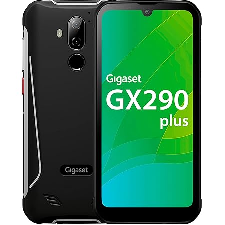Gigaset GX290 Plus Outdoor Smartphone - wasserdicht IP68, Military Standard 810G - Display Corning Gorilla Glas 3-6200mAh Akku, Schnellladefunktion - 64GB+4GB Ram - Android 10 - Black/Titanium Grey