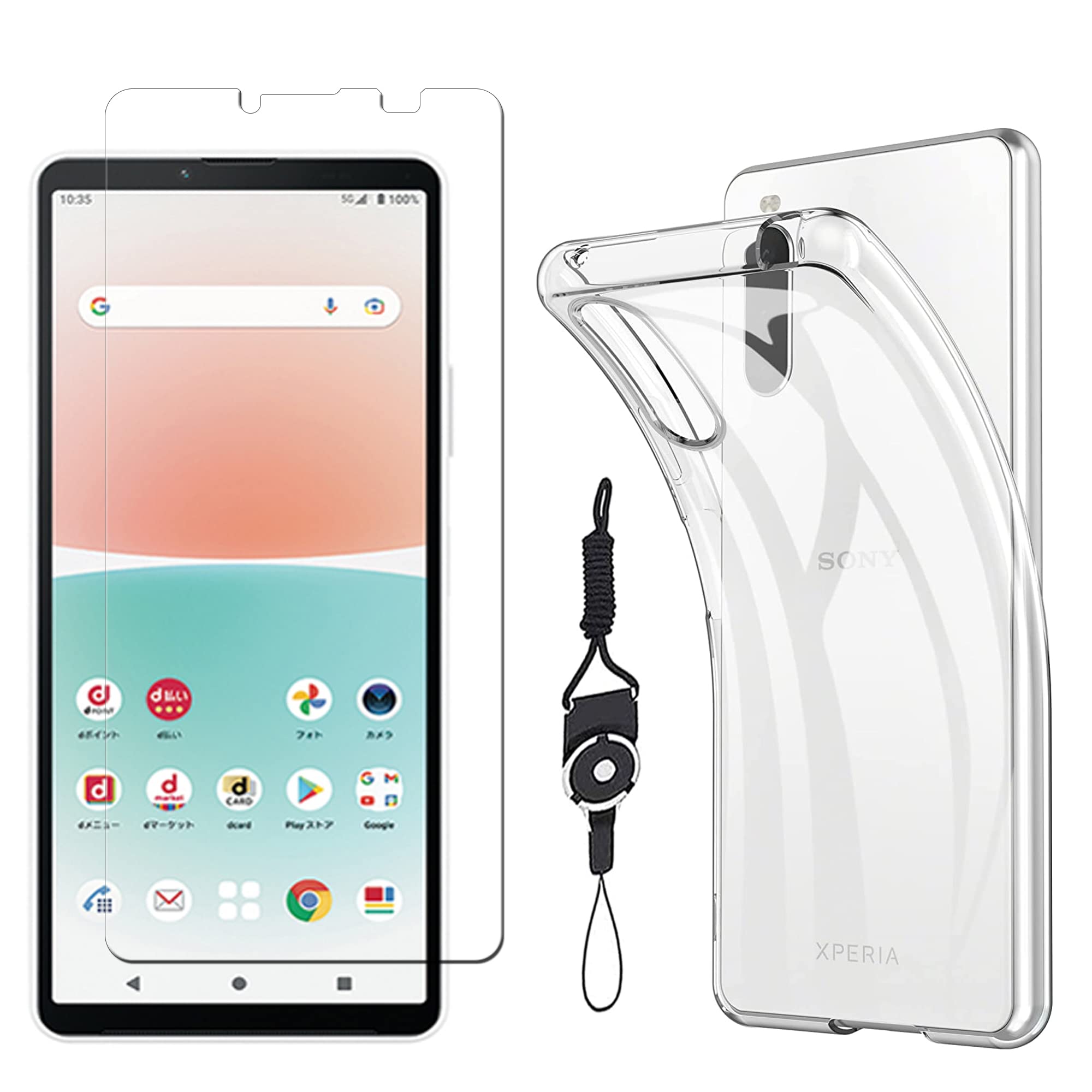 Amazon.co.jp: 【1枚ガラスフィルム+ケース TPU+携帯ストラップ 付属  