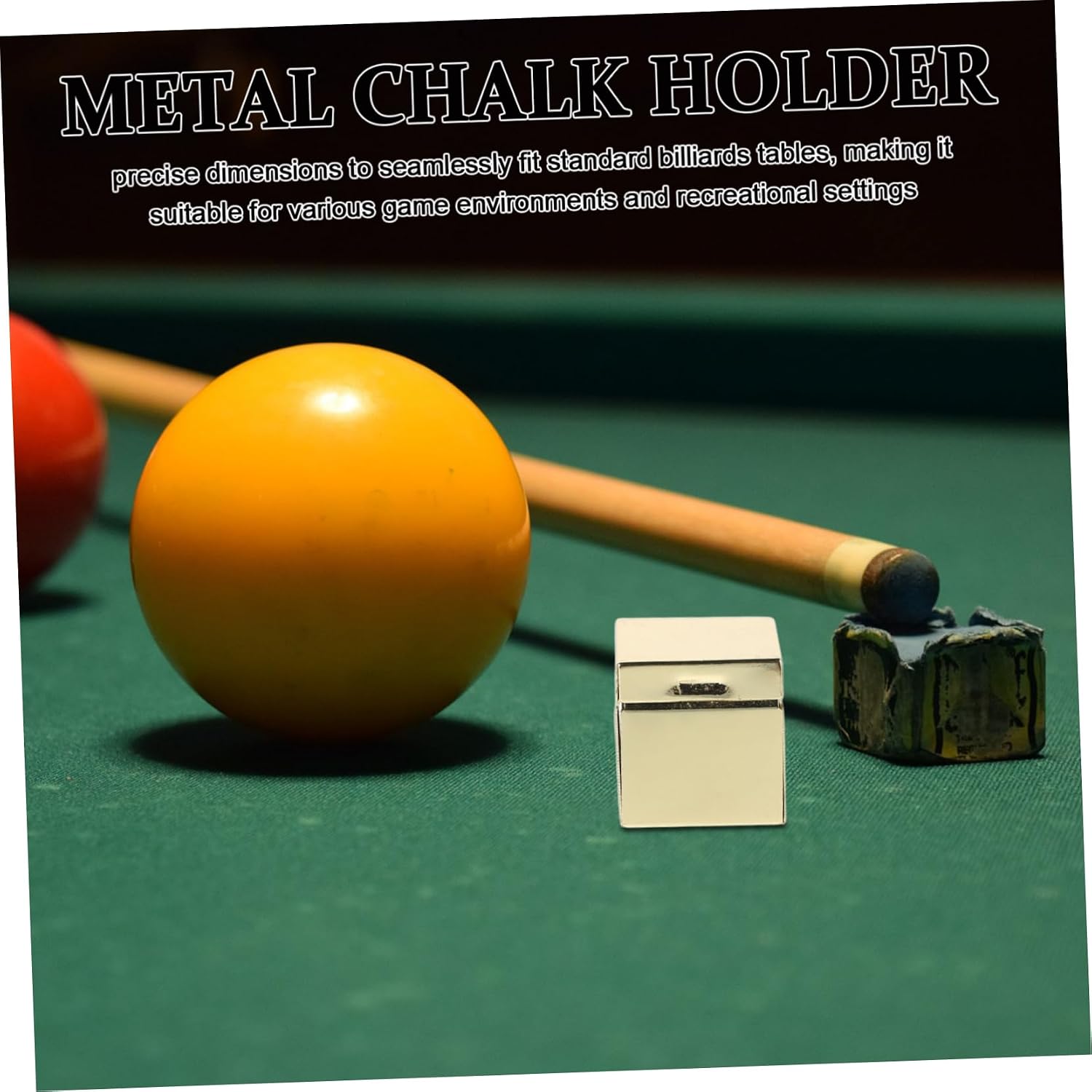 UPKOCH Billiards Chalk Holder Metal Construction Non-Slip Chalk Cube for Snooker Pool Game Accessories for Indoor Recreational Play