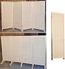 Portable Room Divider 4 Panel Short Folding Screen, Double Sided Bamboo Divider Screen/Divisor De Habitaciones for Room Separation, With Wood Base(H 100cm/3.3ft)