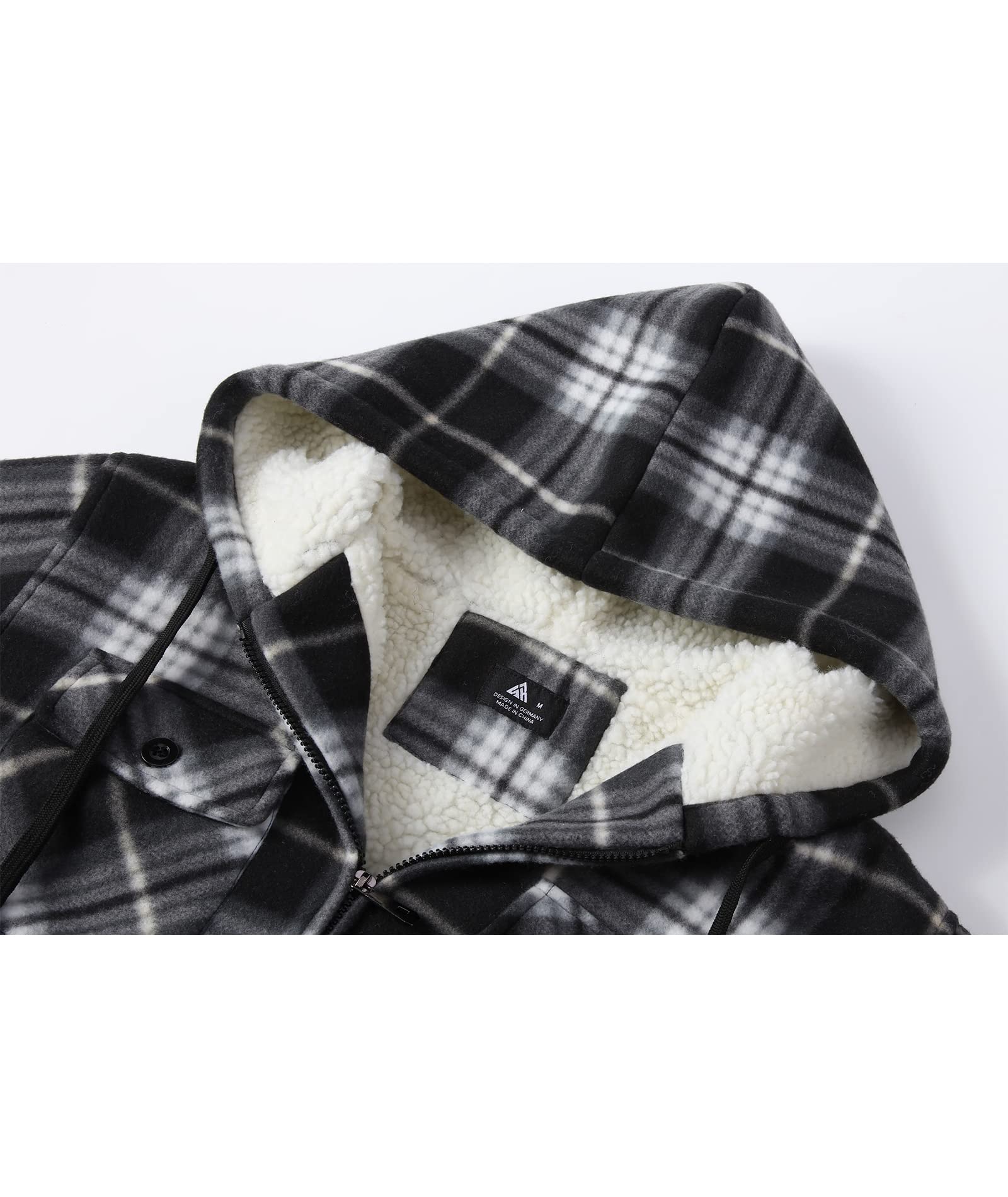 SwissWell Camicia Boscaiolo Uomo Giacca Flanella a Quadri Spessi Fodera di Peluche Felpa Cappuccio Foderata Casual Uomo Felpa con Cappuccio in pile Giacca Invernale con Tasca