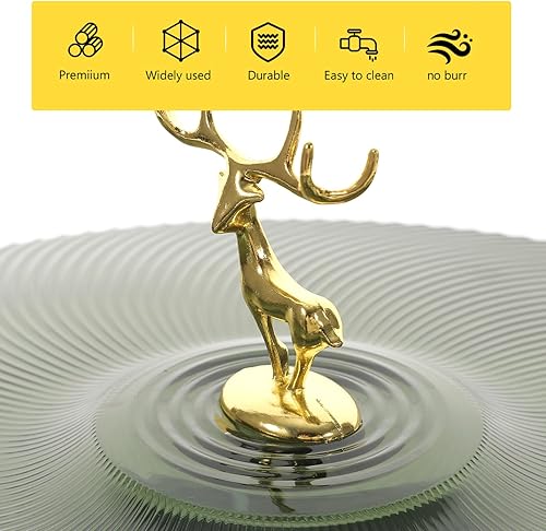 Miniatura 4 de Bandeja para servir aperitivos con tapa dividida y nuez de caramelo, bandeja redonda para aperitivos, caja de almacenamiento de frutas secas para